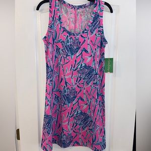 Lilly Pulitzer Dress Extra Lucky Raylee Pink Elephants Sleeveless